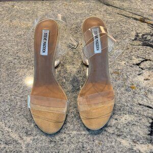 Steve Madden Clearer Clear Heels - 8.5